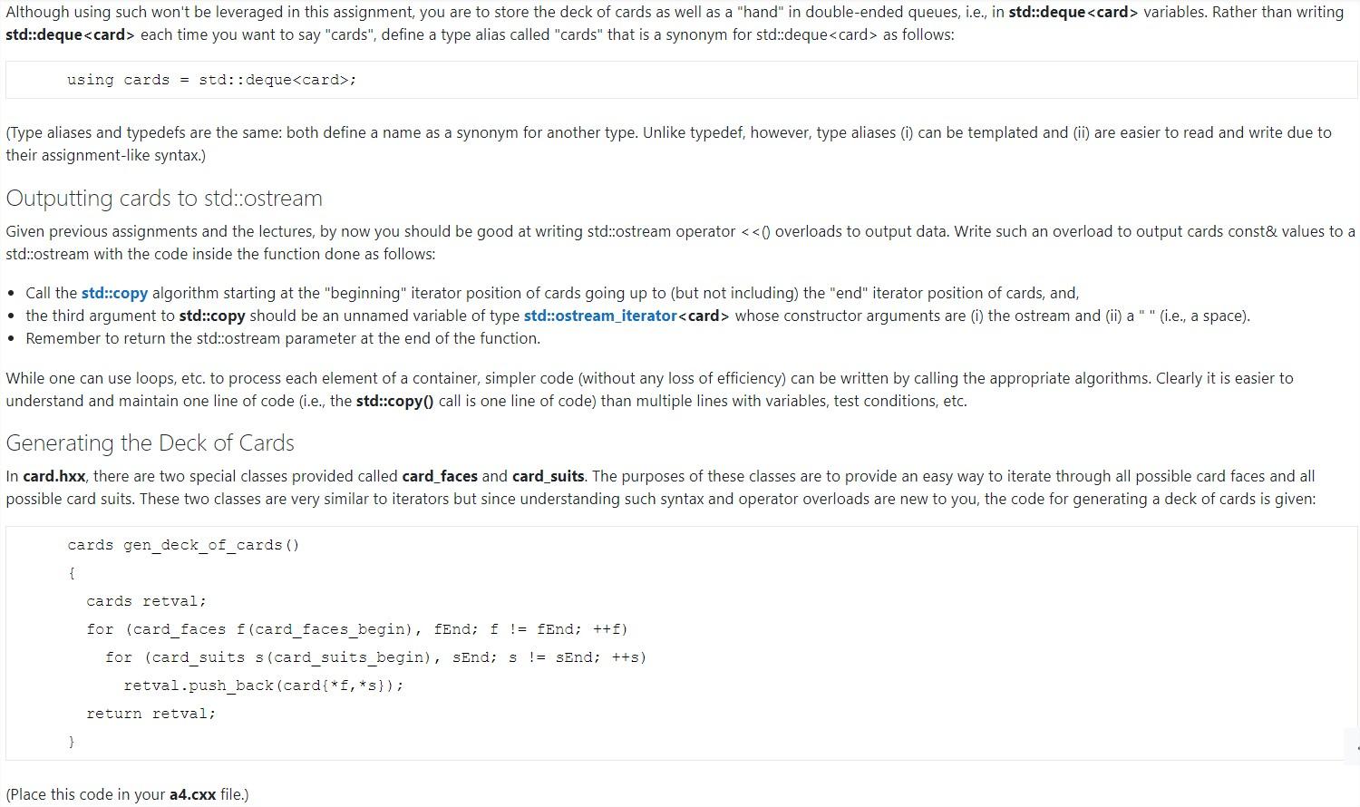 //=========================================================================== class card { public: using face_type = char; enum { invalid=0,