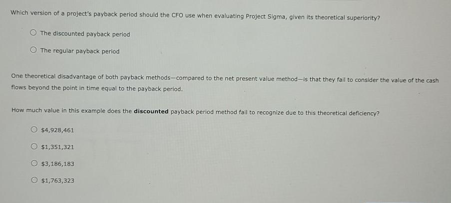For full credit, complete the entire table. (Note: Round the conventional payback