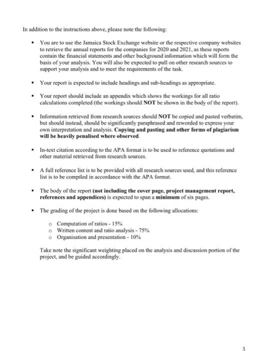 tasked with perfoming a detailed financial analysis of two Jamaican companies: Honey