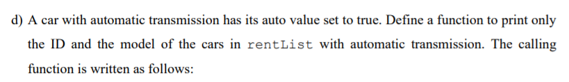 rented per day. Declare a constant named SIZE with value 20. b)