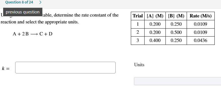 Please write very clearly! I able, determine the rate constant of the