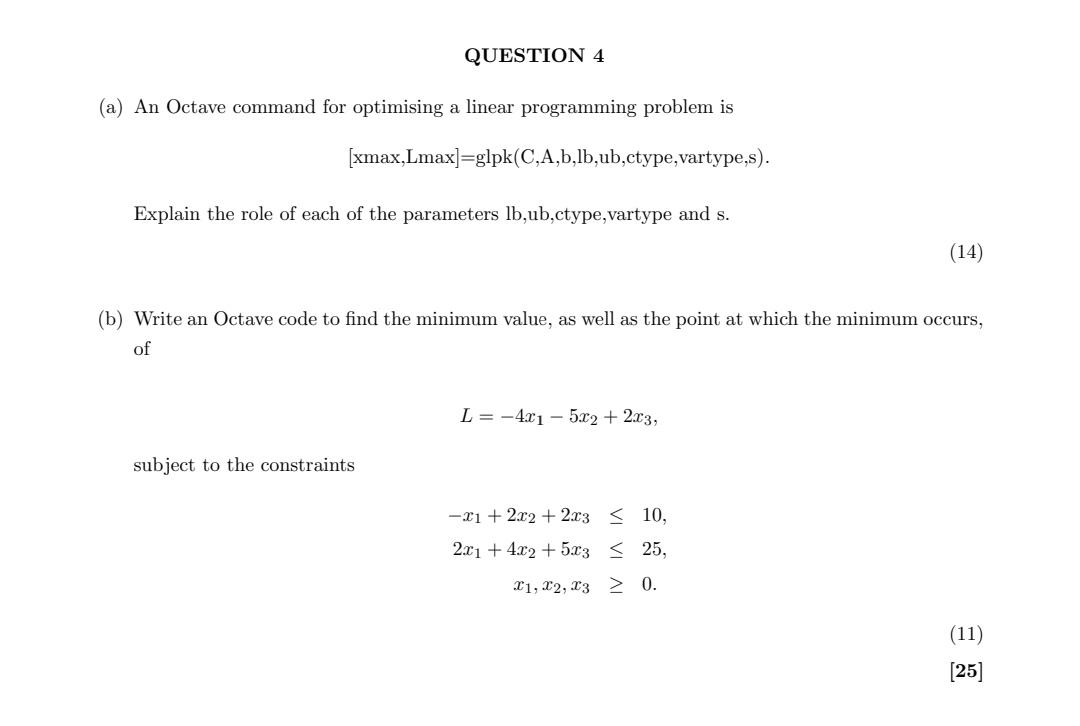 using Octave. Please include program output and input. Thank you. (a) An