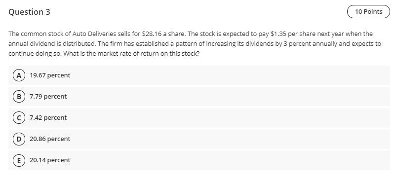 common stock is 2.5 percent. The company just paid a $1.48 annual