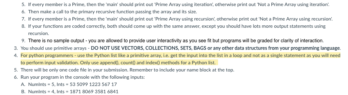 recursion using the following guidelines - 1. Write two primary helper functions