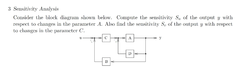  3 Sensitivity Analysis Consider the block diagram shown below. Compute the