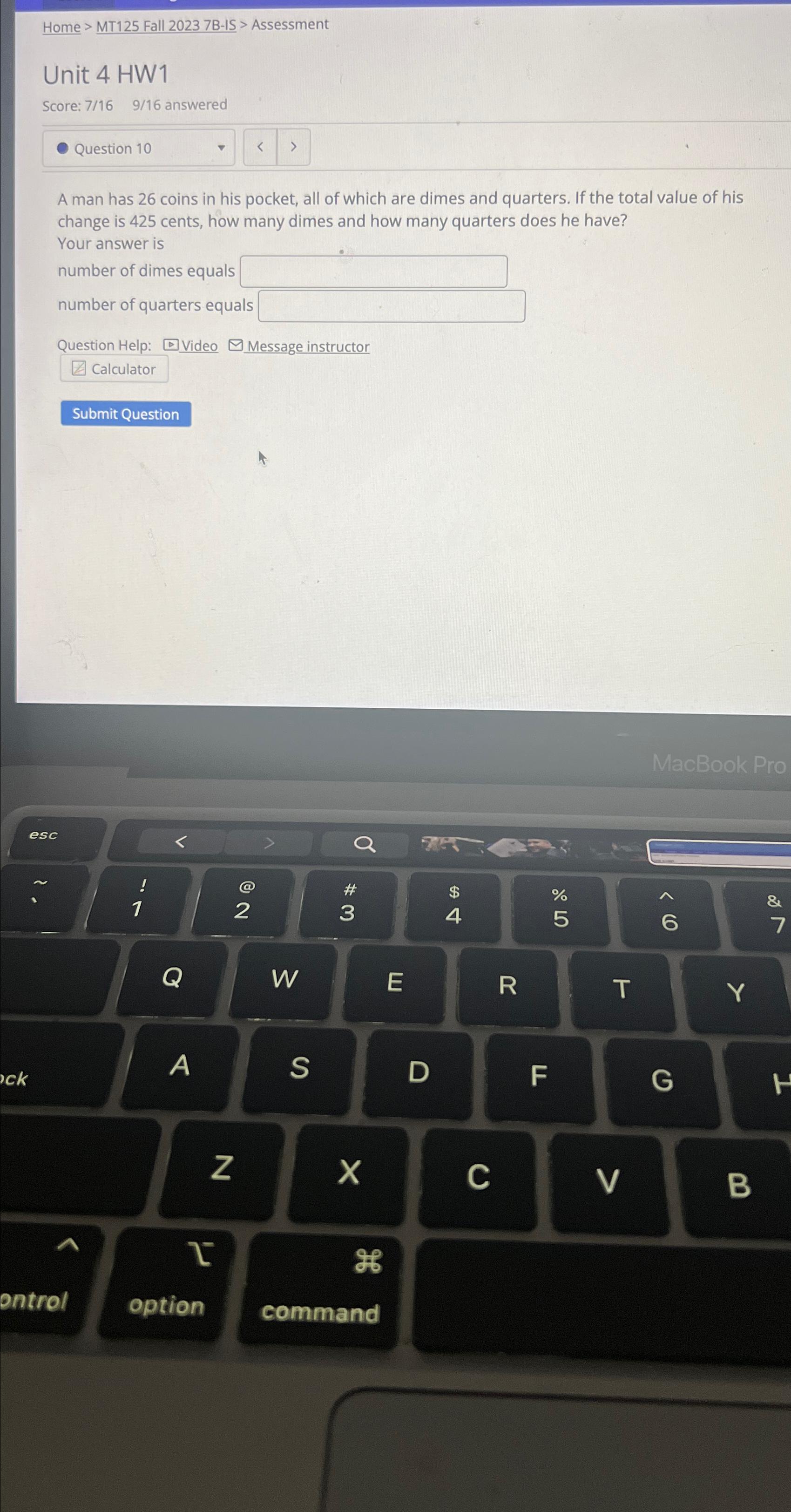  Home > MT125 Fall 20237B-IS > Assessment Unit 4 HW1 Score: