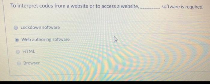  To interpret codes from a website or to access a website,