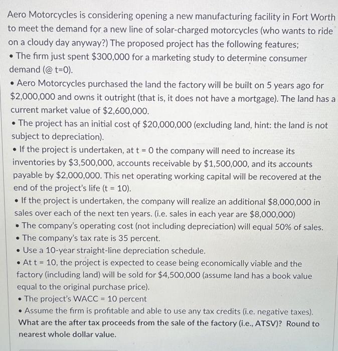 please check ur answer i post and they r wrong Aero Motorcycles