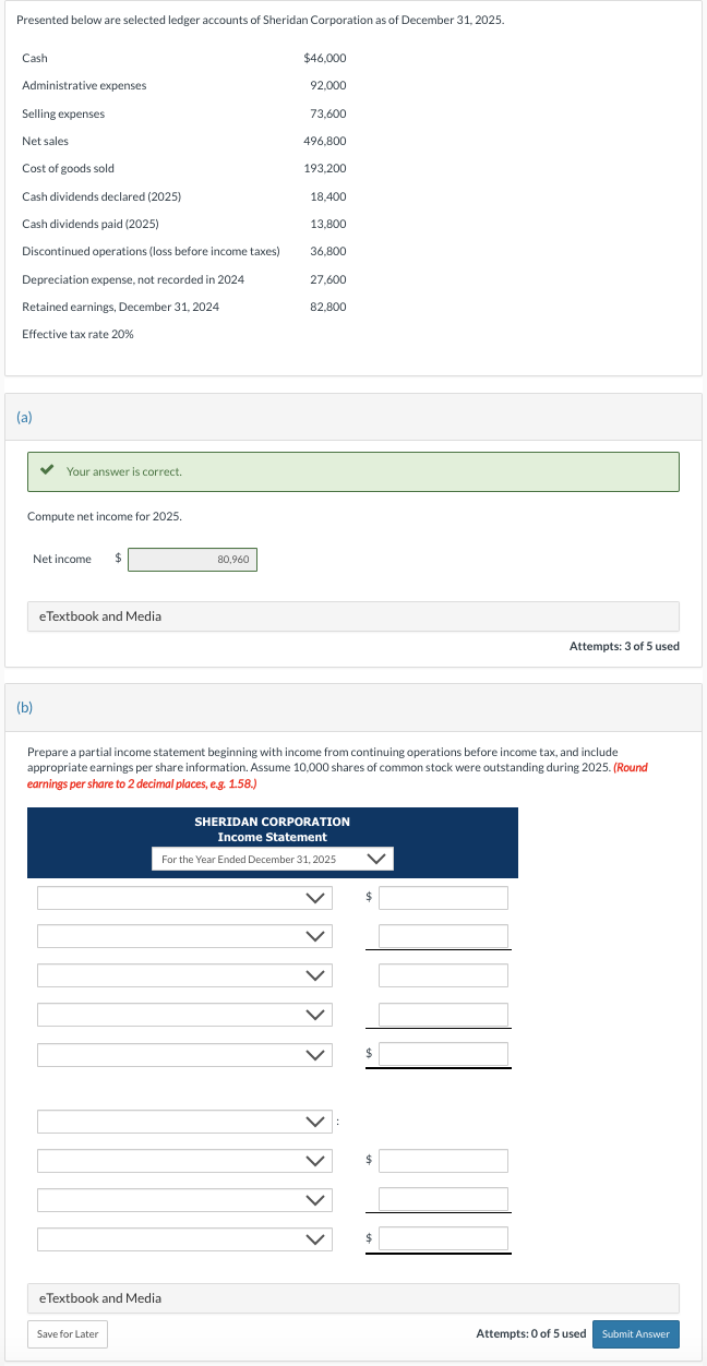  Please help me do part B Presented below are selected ledger