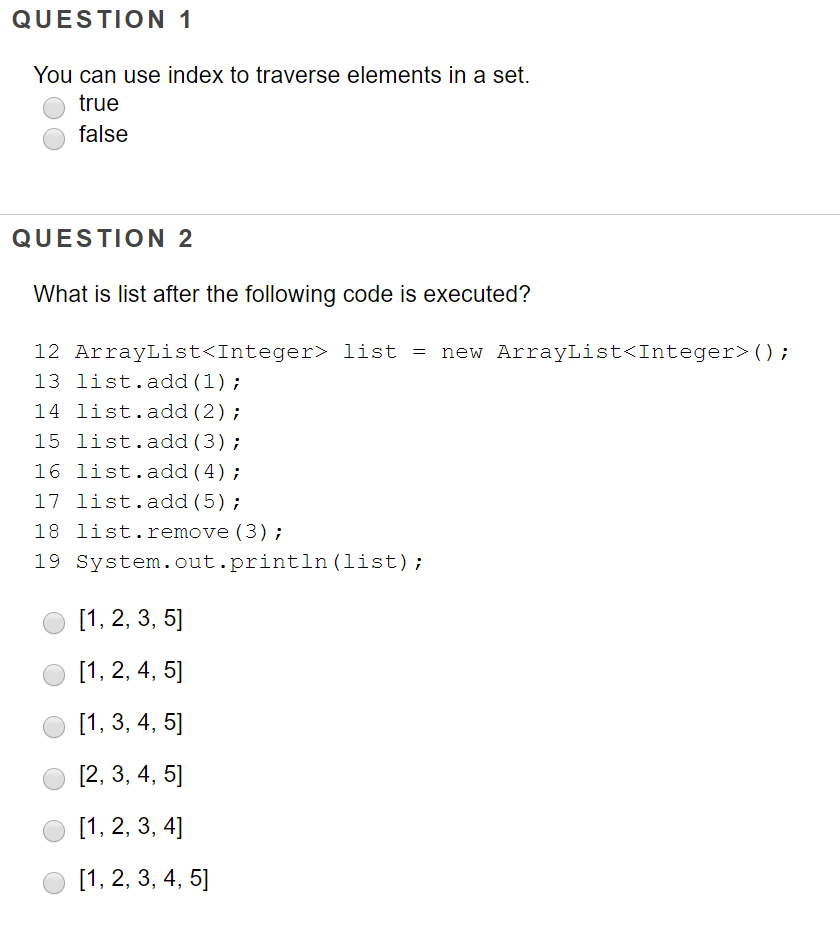 Java expert please help. You can use index to traverse elements in
