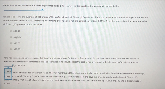 consistent with common stock Characteristic May have sinking fund provision Usually has