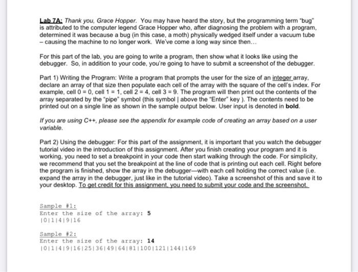  write in Java Source Code. thank you Lab 7A: Thank you,