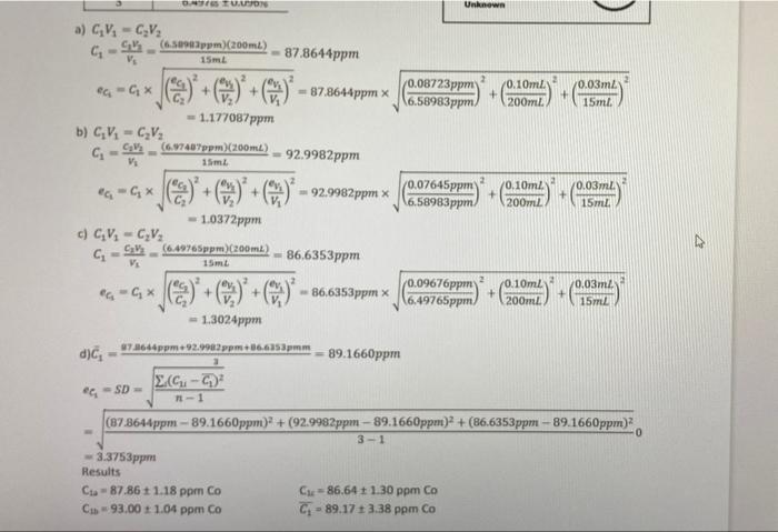volumetric flask and diluting to the mark. Then three samples were prepared