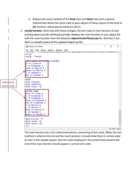 Hand, Deck def main(): print("Cards - Tester") print() #test sorting of the
