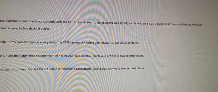 and common stock price of Callahan Technologies Inc. are expected to grow