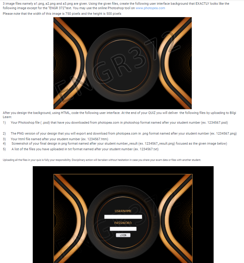 Please solve with html and css, QUICK!! 3 image files namely a1.png,