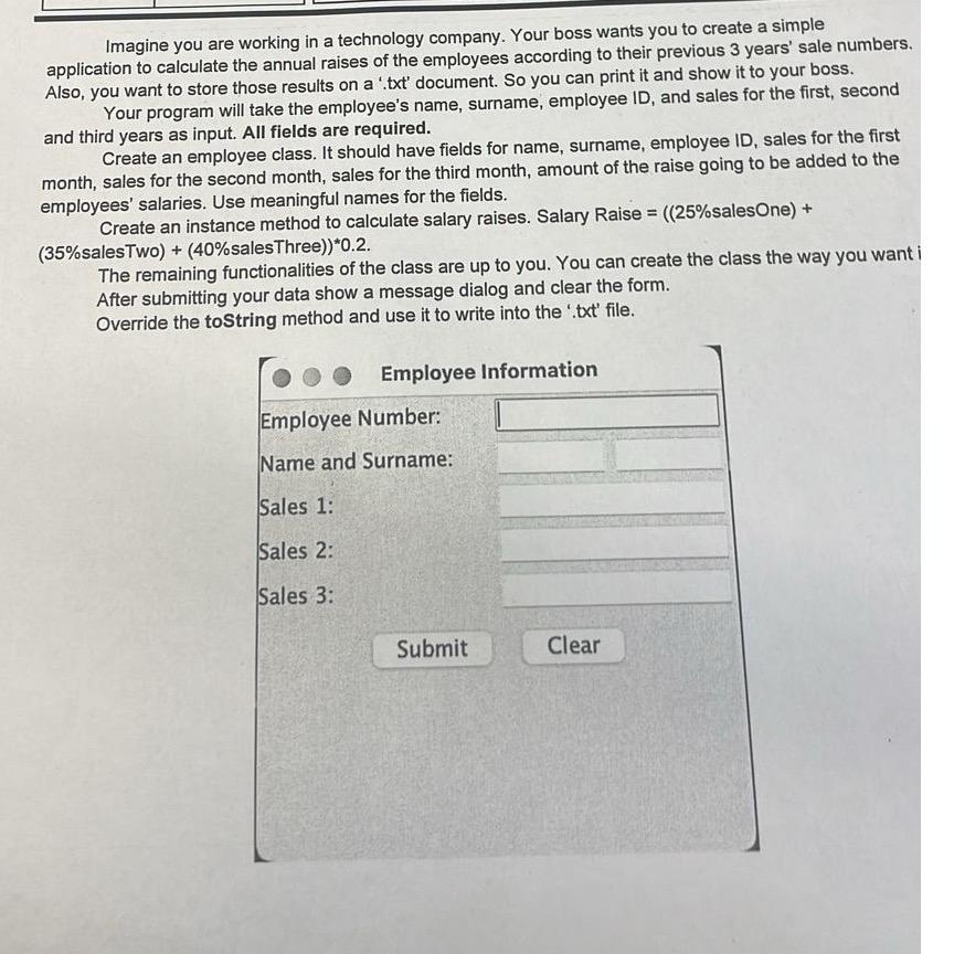  Write a java (oop) code for this asap 