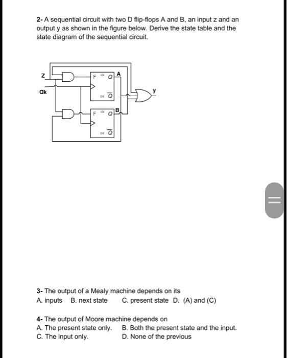 of the previous 3- Which of the following represent the asynchronous inputs