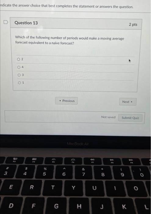  dicate the answer choice that best completes the statement or answers