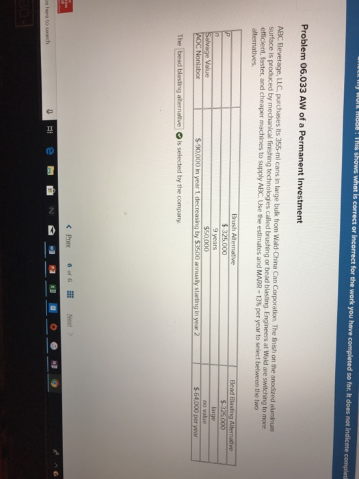  ! This shows what is correct or incorrect for the work