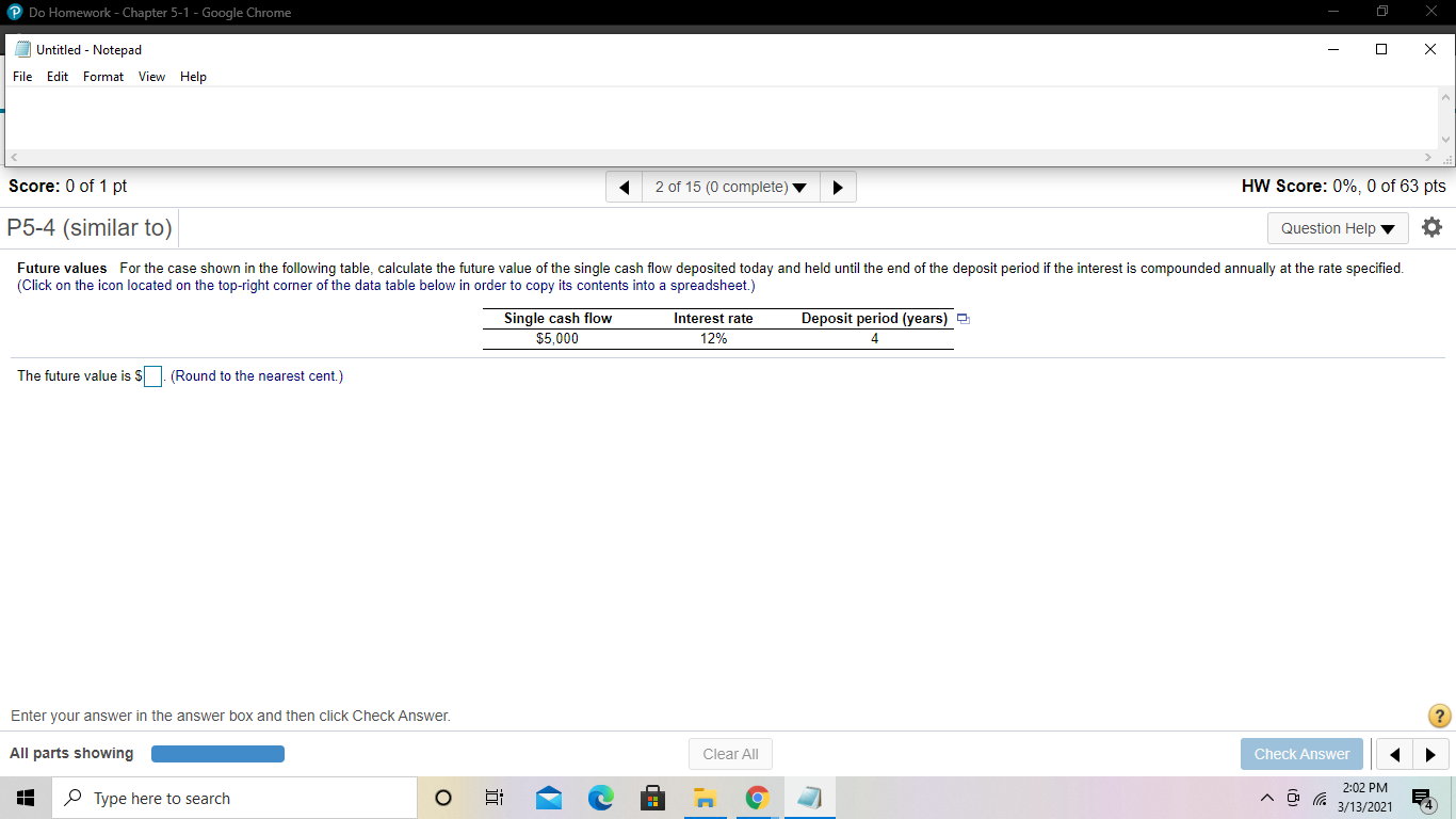  Do Homework - Chapter 5-1 - Google Chrome o Untitled -