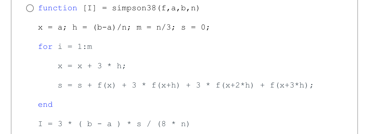 flow diagram. Input f, a, b, n x=a, h = (b-a) m=n/3,