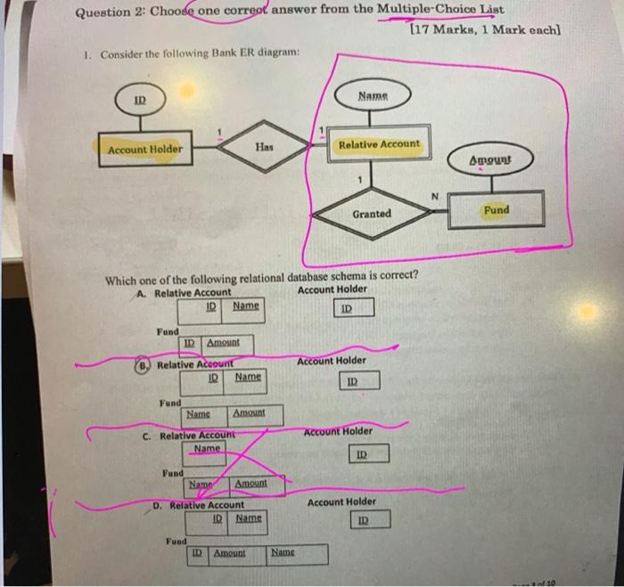  Question 2: Choose one correo answer from the Multiple-Choice List [17