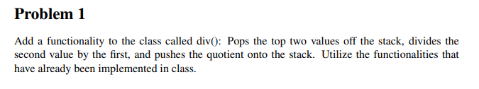 Problem 1 writing with C/C++ Add a functionality to the class called