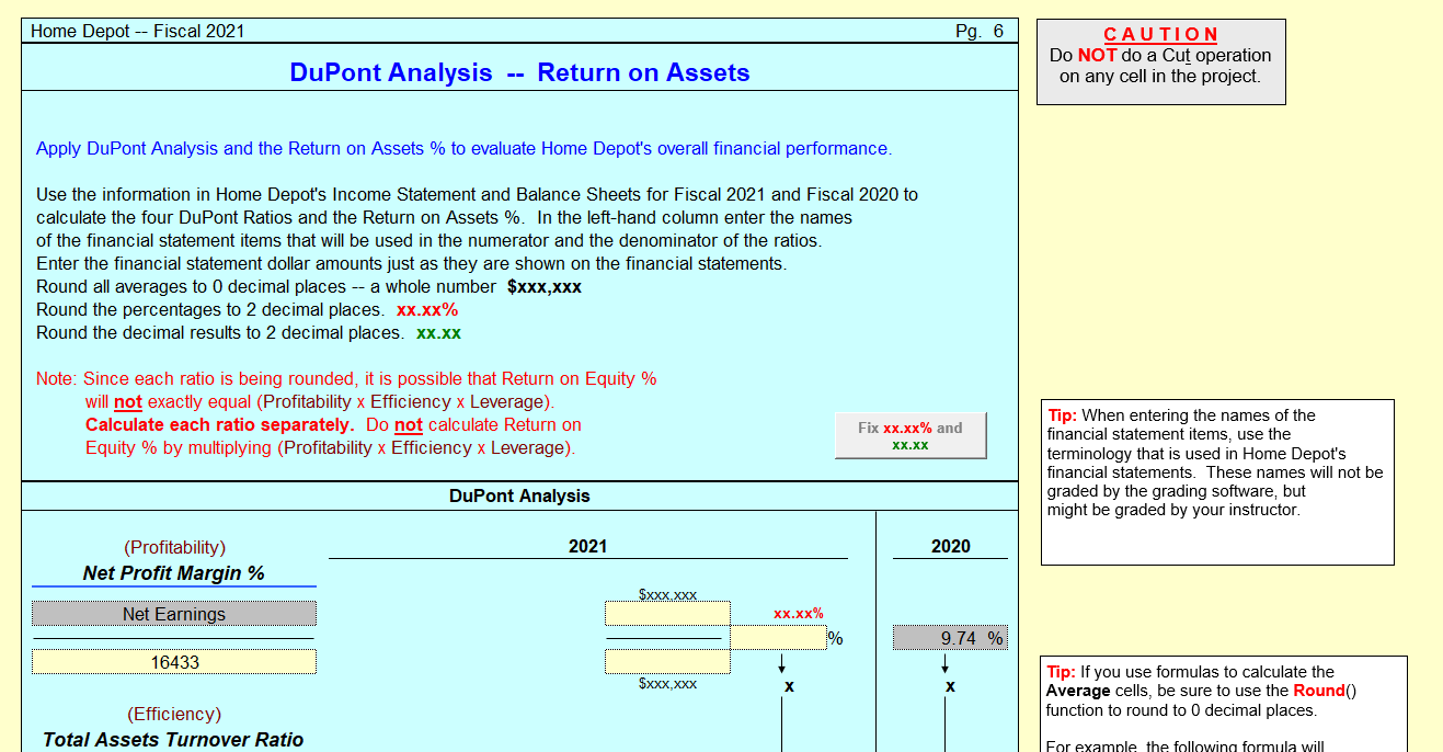 Tip: If you use formulas to calculate the Average cells, be