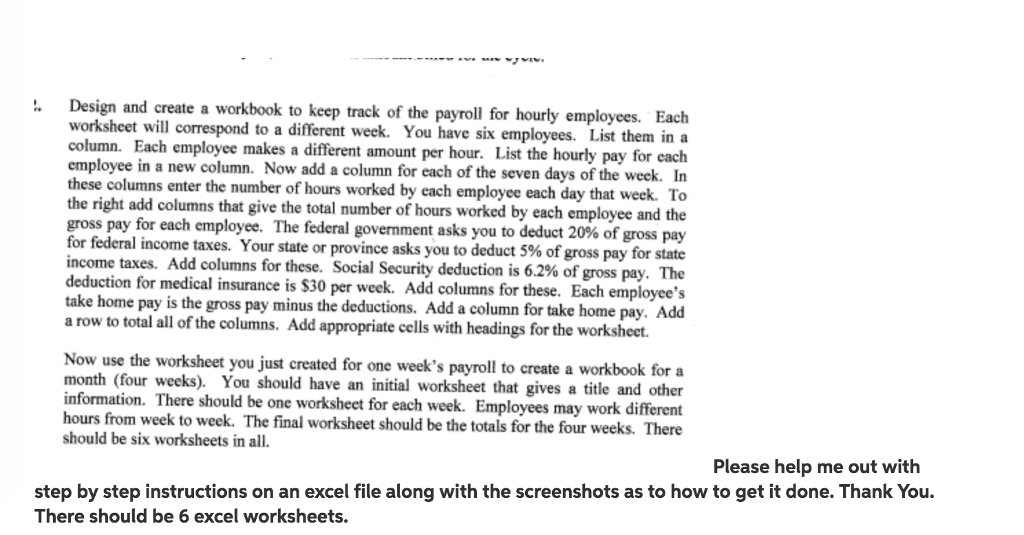  I need all the formulas with step by step instructions on