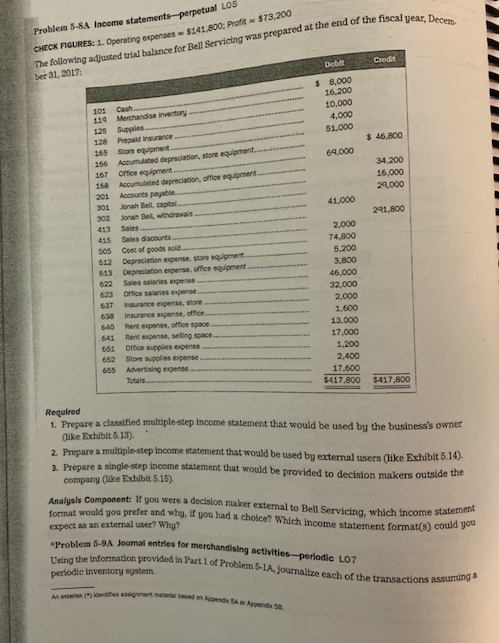 please include all steps of the fiscal year, Decem Problem 5-8A