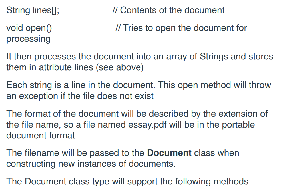 classes used as a document checker. The package is used to open,