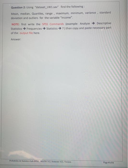 with this lab Work 1. Variable view Nane Type Sering Nuner With