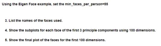  Below is the example code for the Elgen Face Example (Run