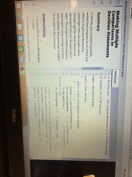  Making Multiple Comparisons in Decision Statements in Java Q Sear Making