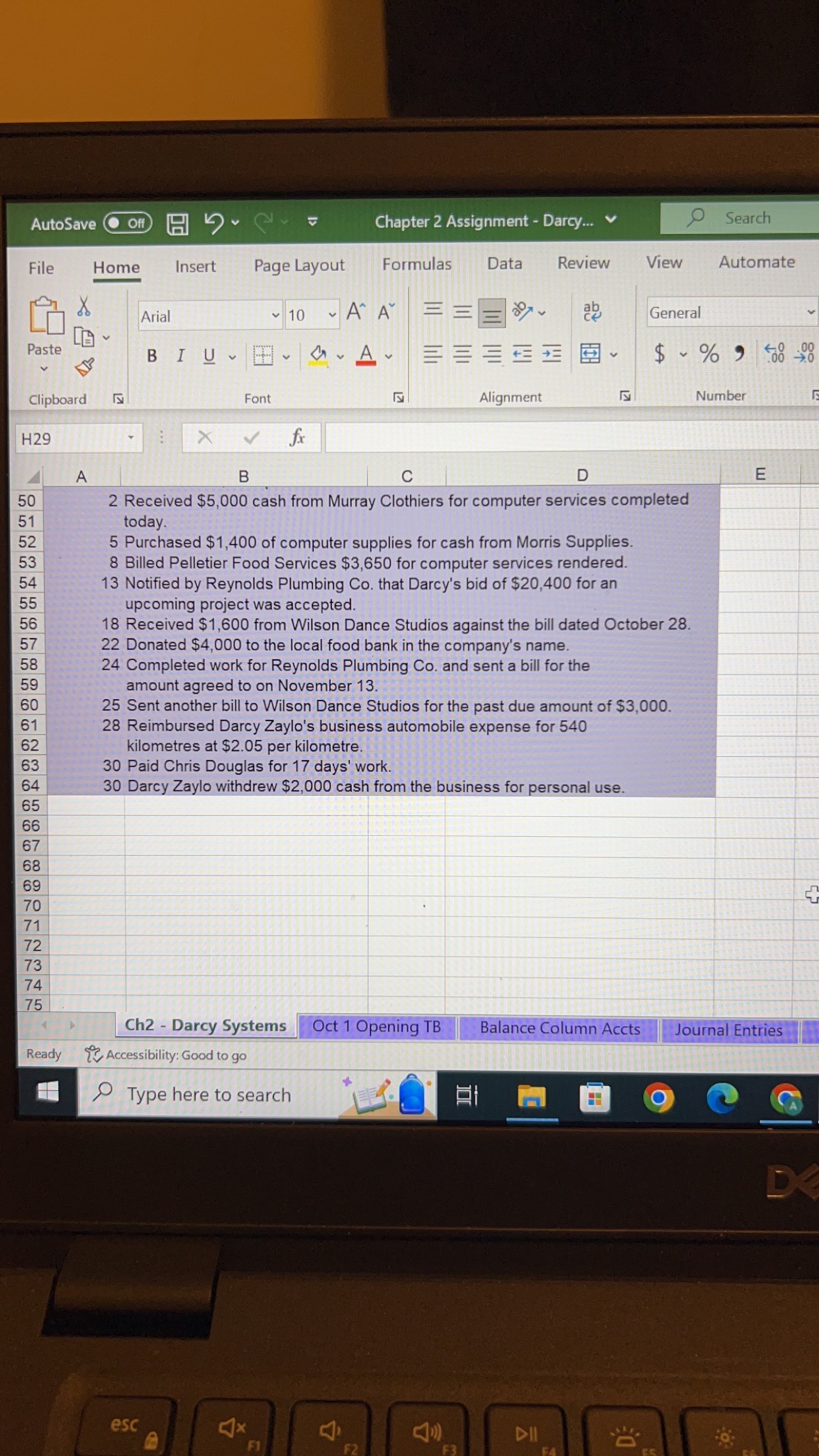 a computer service company called Darcy Systems. Darcy is organized as a