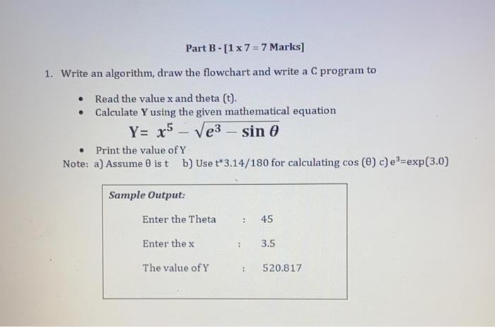  Part B - [1 x 7 = 7 Marks] 1. Write