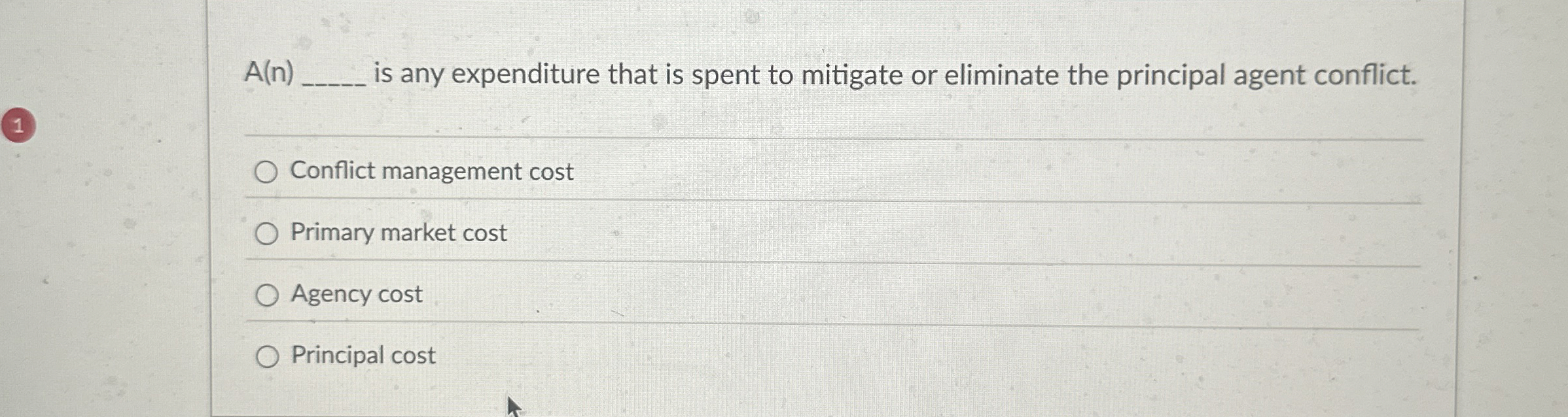  A(n)q, is any expenditure that is spent to mitigate or eliminate