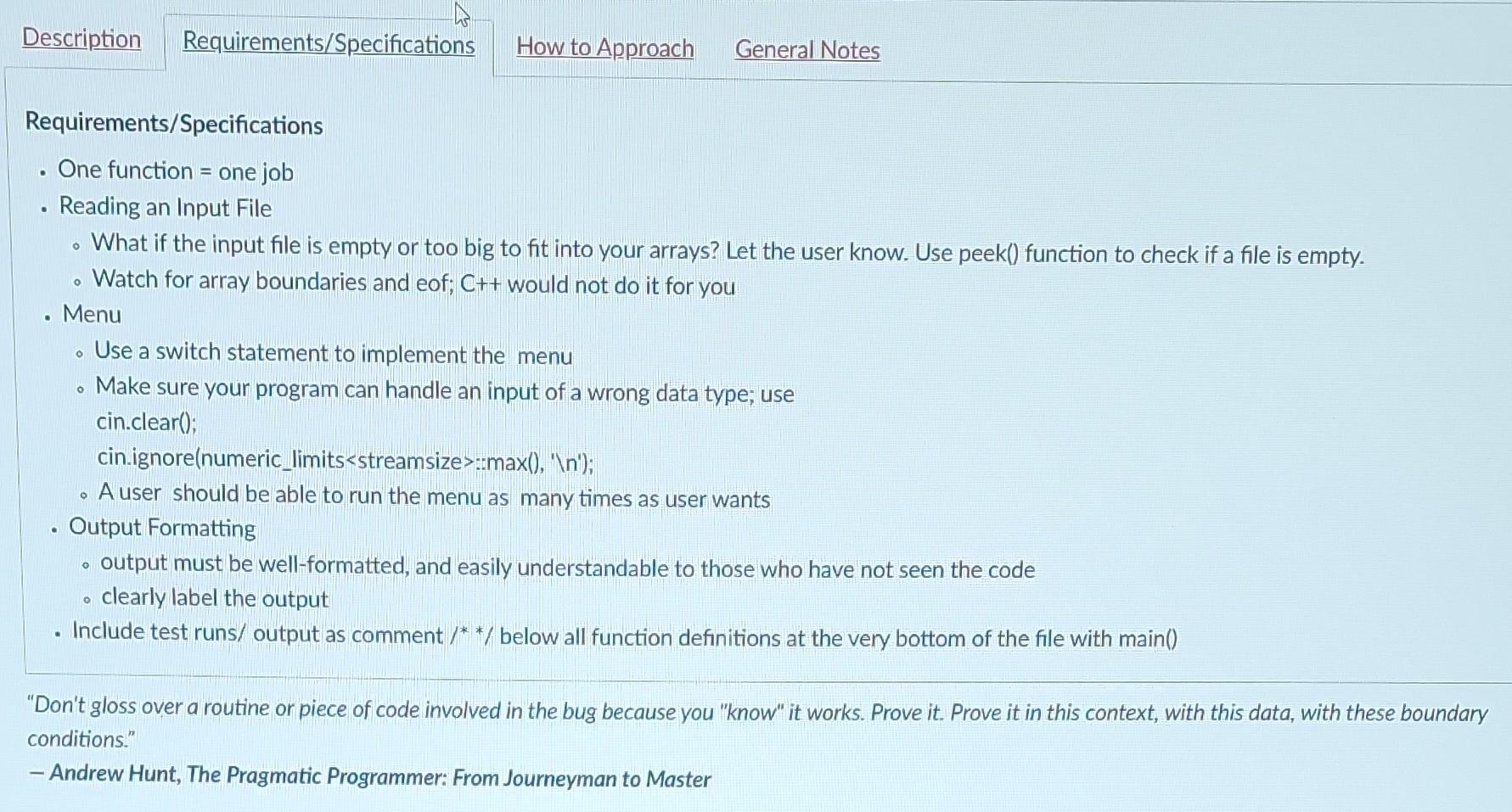 array. Read all tabs. An input file has an unknown number of