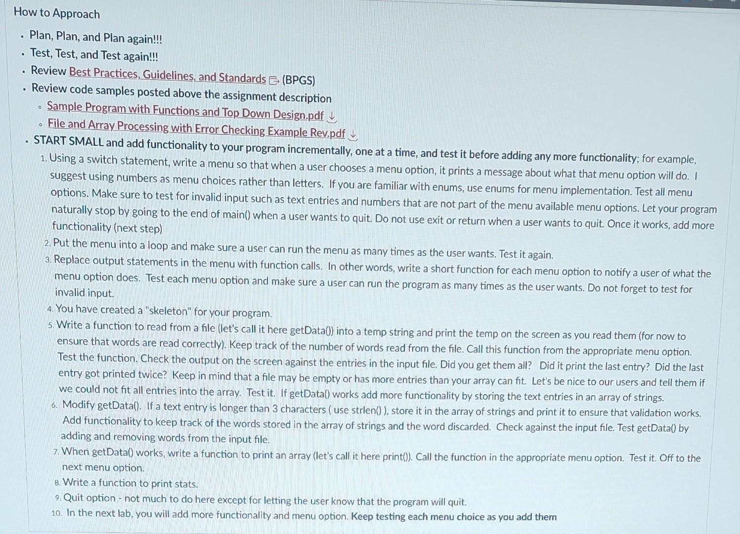 text entries (could be empty too). Read the text entries from the