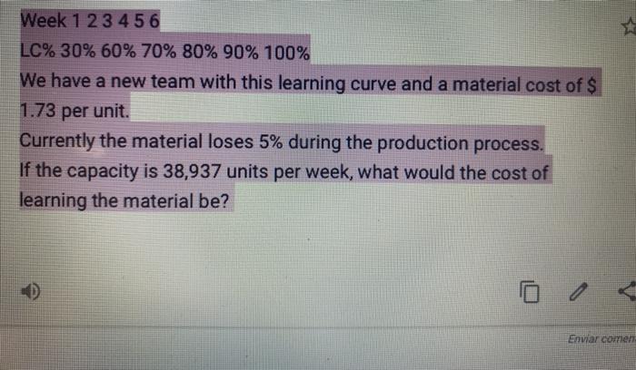60% 70% 80% 90% 100% Tenemos un equipo nuevo con esta curva