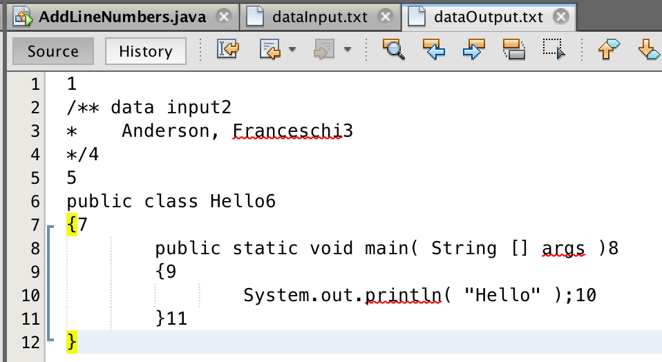 to the text data and output the concatenated data to "dataOutput.txt" implementing