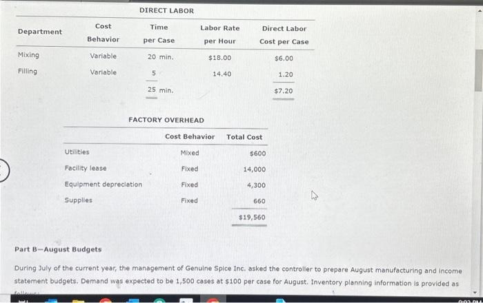 from Part A of the comprehensive problem. Be sure you have completed