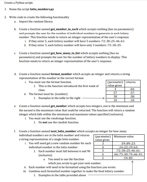 their appropriate parameters, and use random numbers generated by the computer. Background