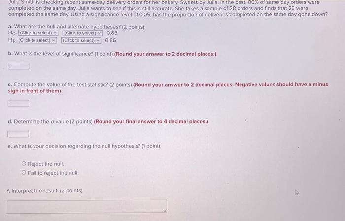 bakery, Sweets by Julia. In the past, 86% of same day orders