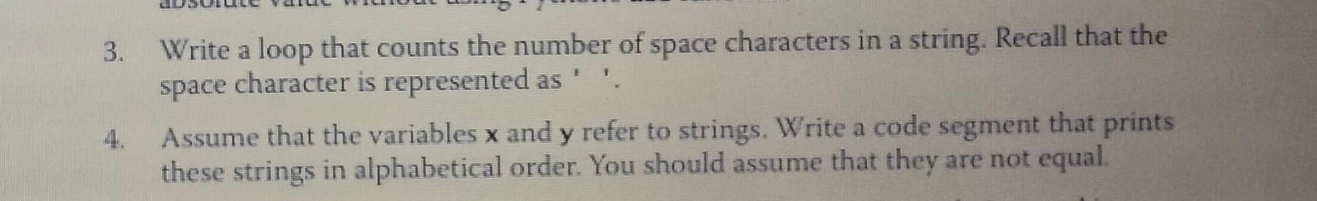  please slove this now 3. Write a loop that counts the