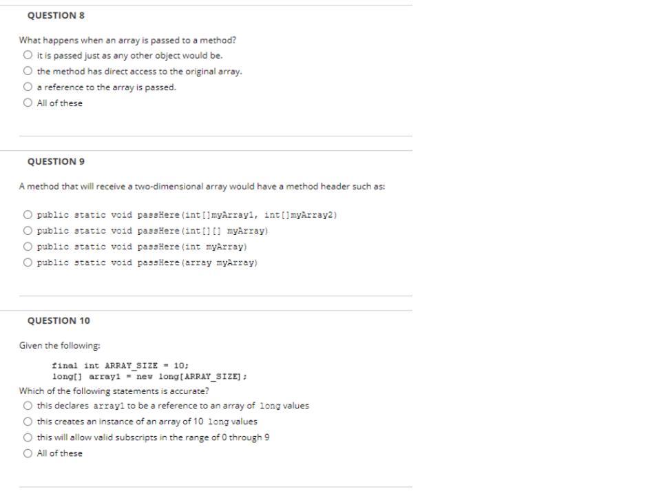 string objects is arranged the same as an array of primitive objects.