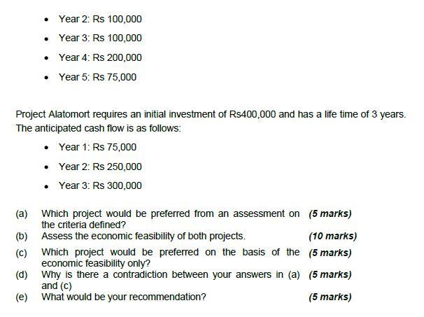 big thumb for sure. A company is presented with 2 projects which