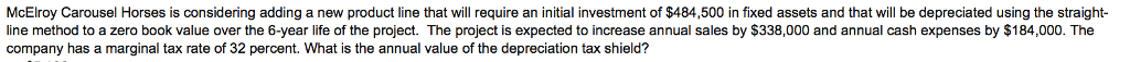  McElroy Carousel Horses is considering adding a new product line that