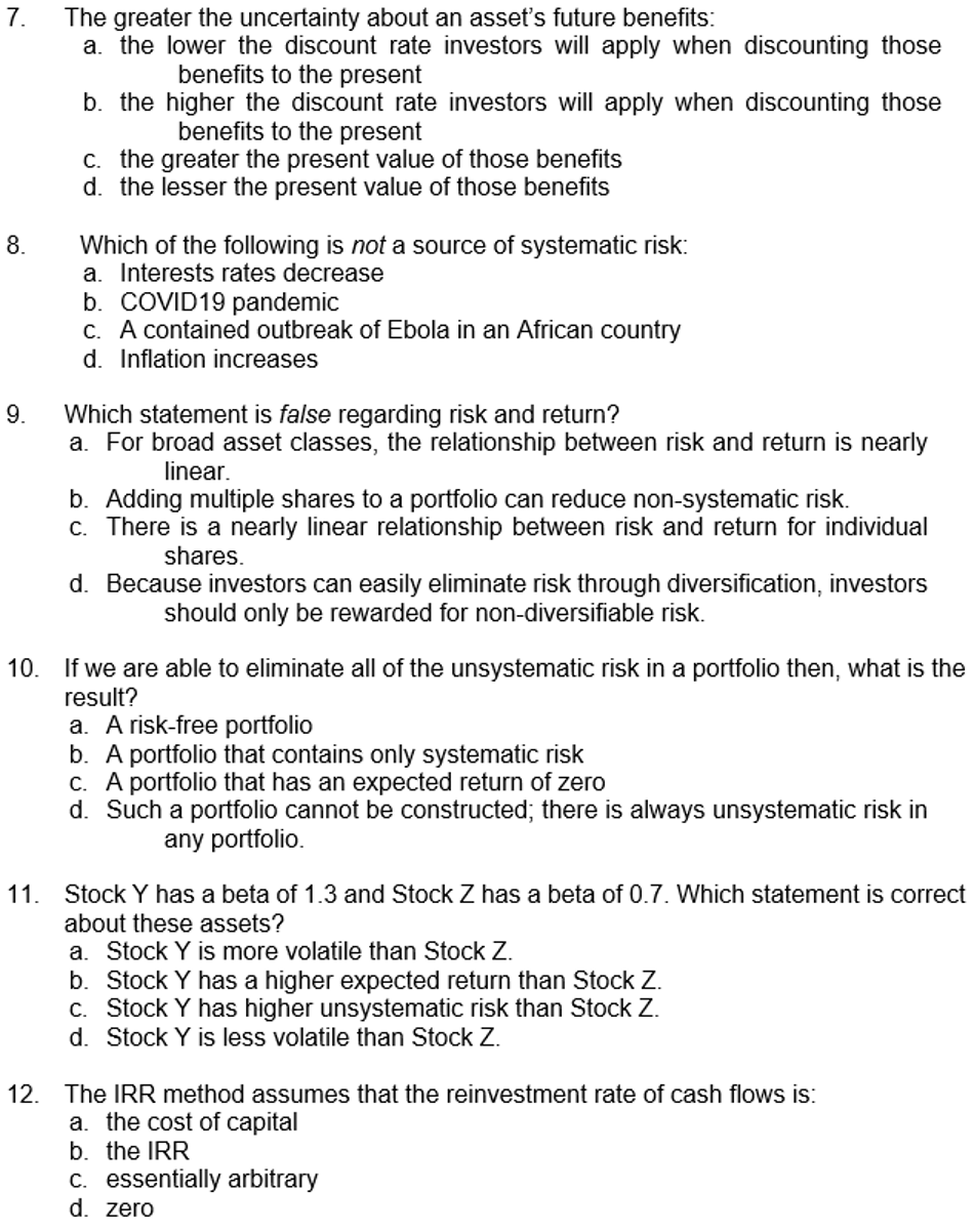 3 marks. Complete the table on page 6 with the most correct
